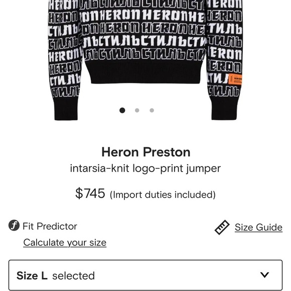 SOLD❗️Heron Preston Knit Sweater - Picture 2 of 7